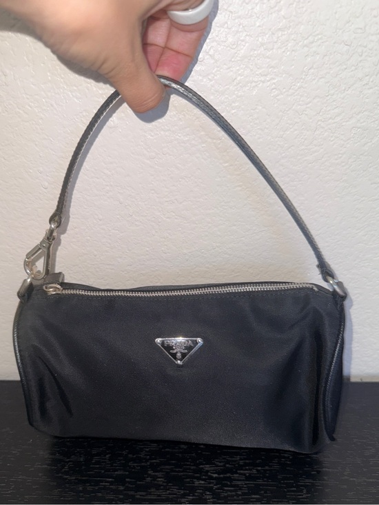 Prada Handbags - Vintage Prada Black Nylon Shoulder Bag